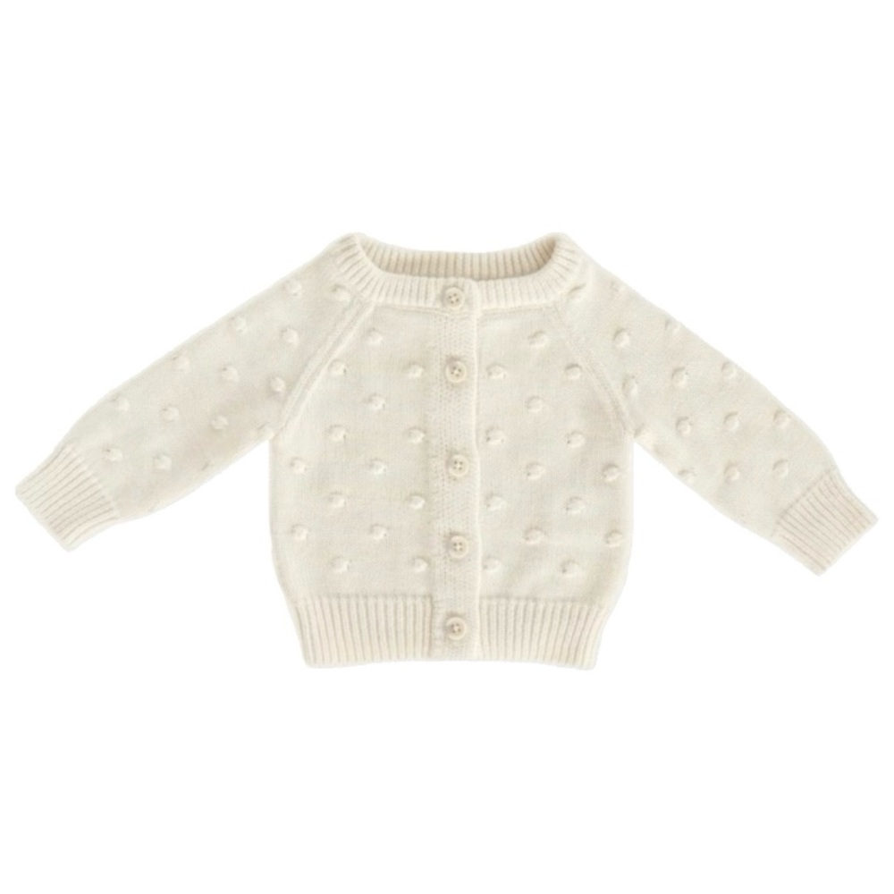 Jamie Kay Dotty Cardigan in “Fairy Dust” (3-6M)